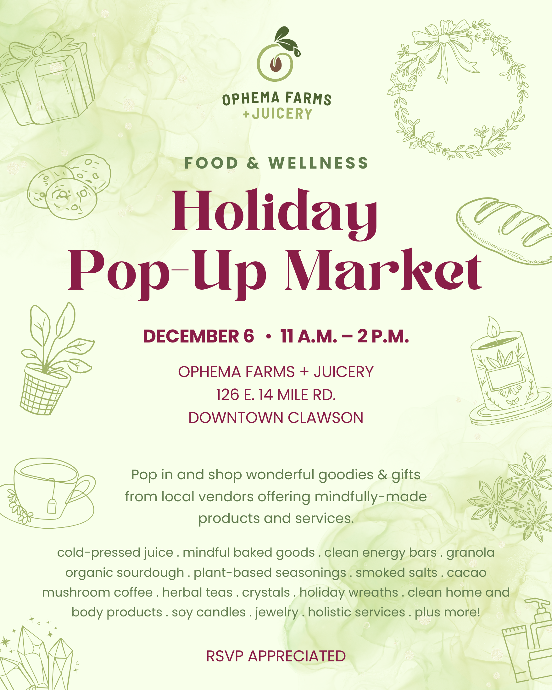 Food & Wellness Holiday Pop-Up Market